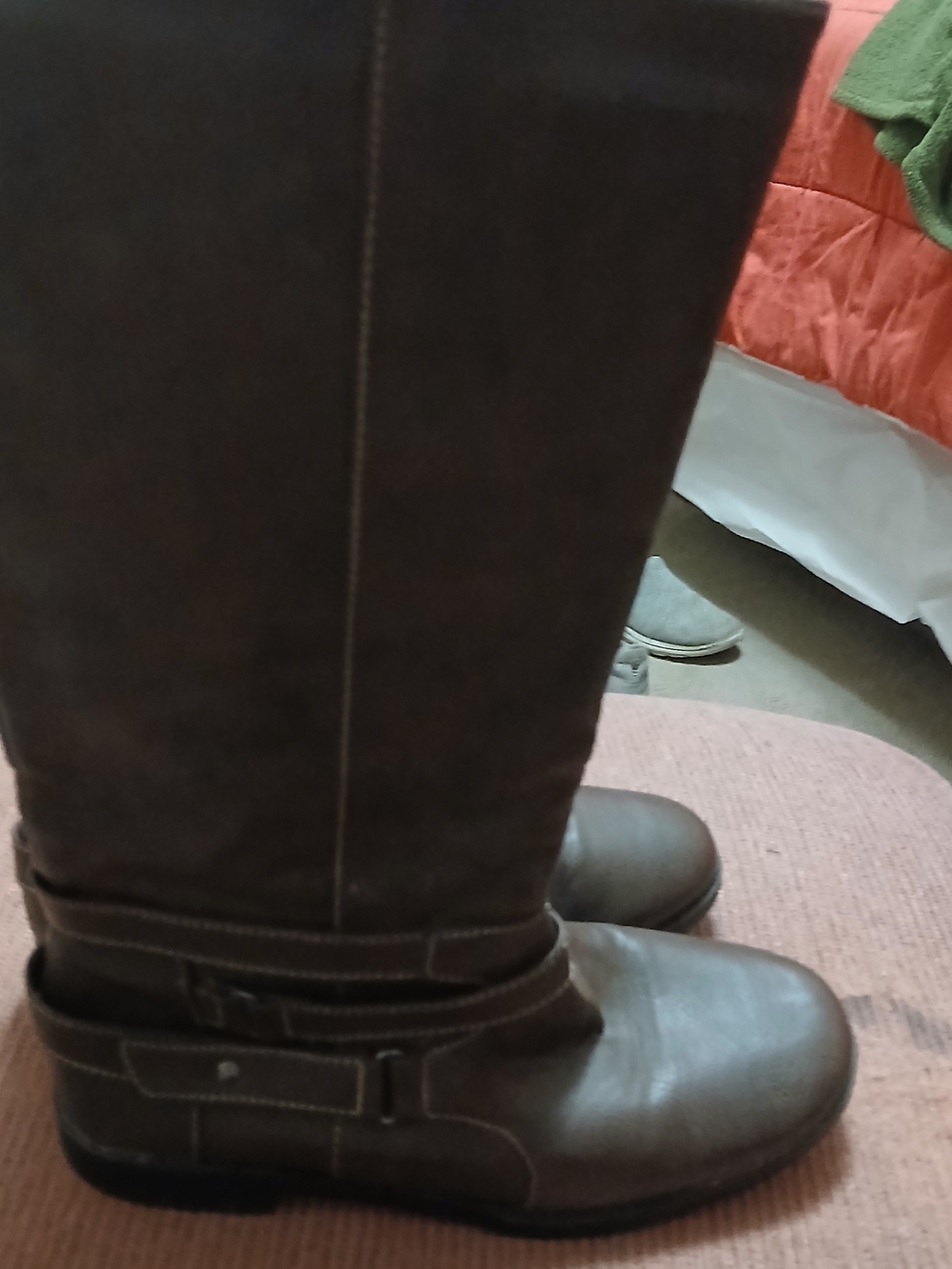 Kenneth Cole REACTION Girls JR Brown Riding Boots - Classic Tall Leather Boot